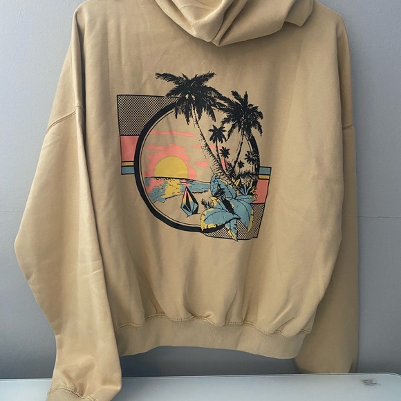 Volcom Tan Zip-Up Hoodie - Picture 2 of 6